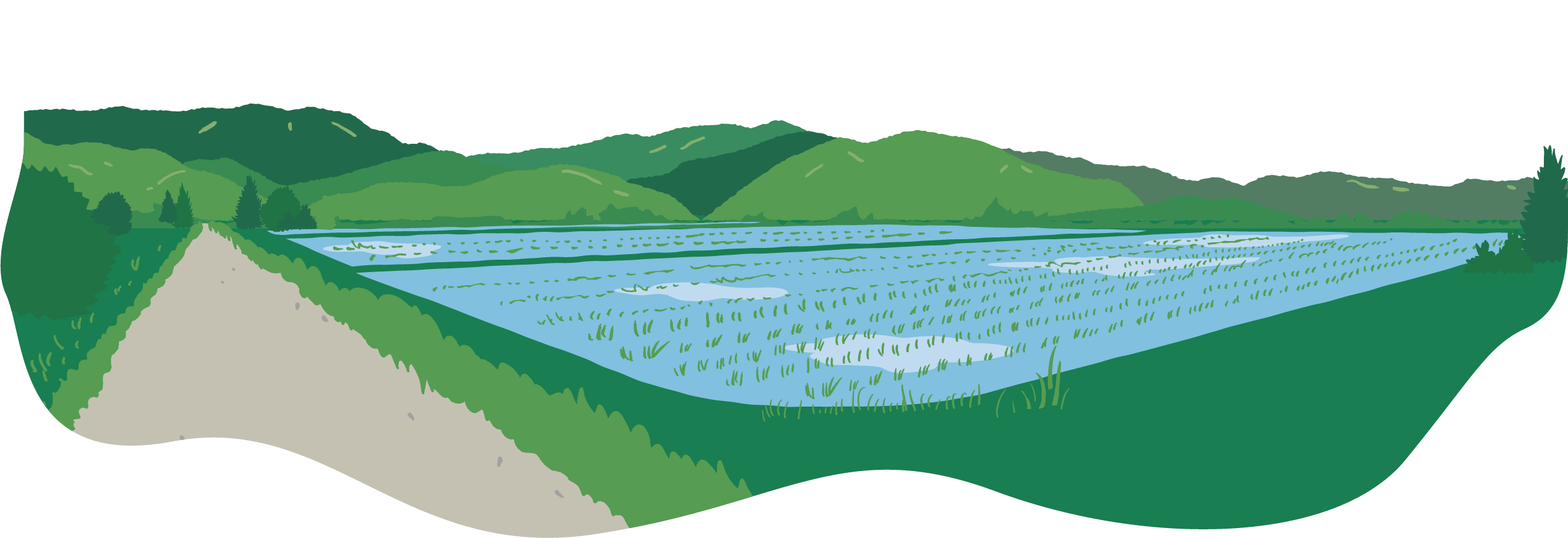 農業の風景イラスト